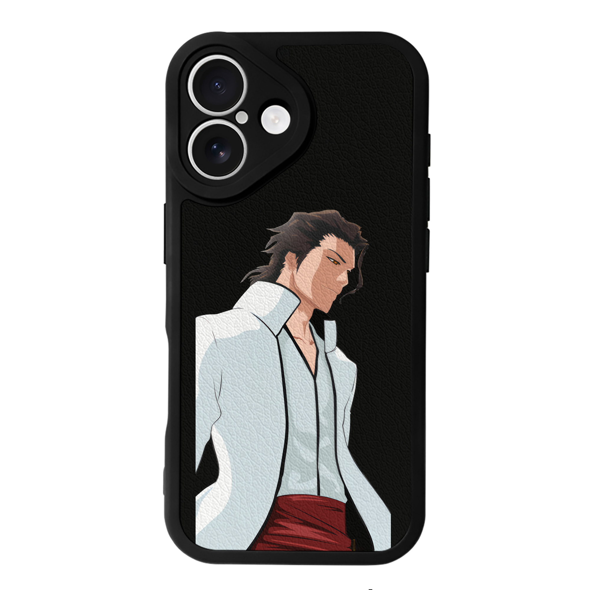 （画像用） ブリーチ 藍染 惣右介（あいぜん そうすけ） BLEACH Aizen Sousuke 【iPhone 16シリーズ対応】シリコンスマホケース（レザー調） 材質：シリコン